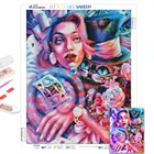 Алмазная живопись аниме фантазия девушка картина 5D Сделай Сам полностью Алмазная мозаика вышивка крестиком наборы Рождественский домашний декор квадраты