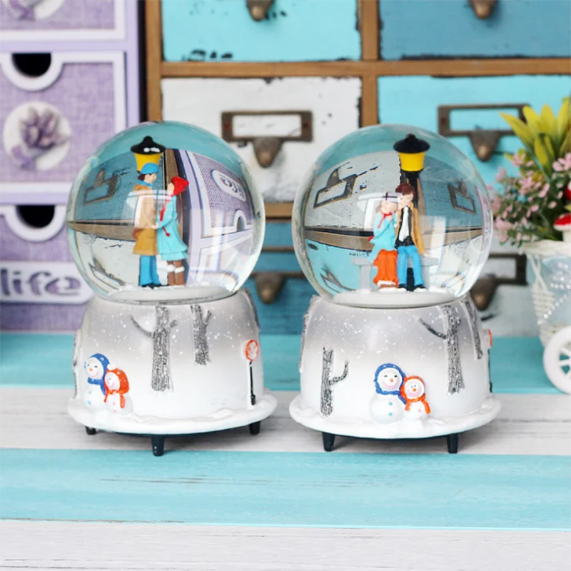 Световой Автоматическая Снежный хрустальный шар для детей и Подруга подарков