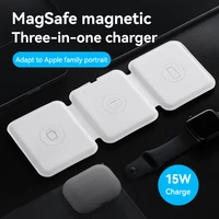 2021 new original fast wireless magnetic 3 in 1 charger for iphone 13 12 11 pro max mini charging pad for airpods watch