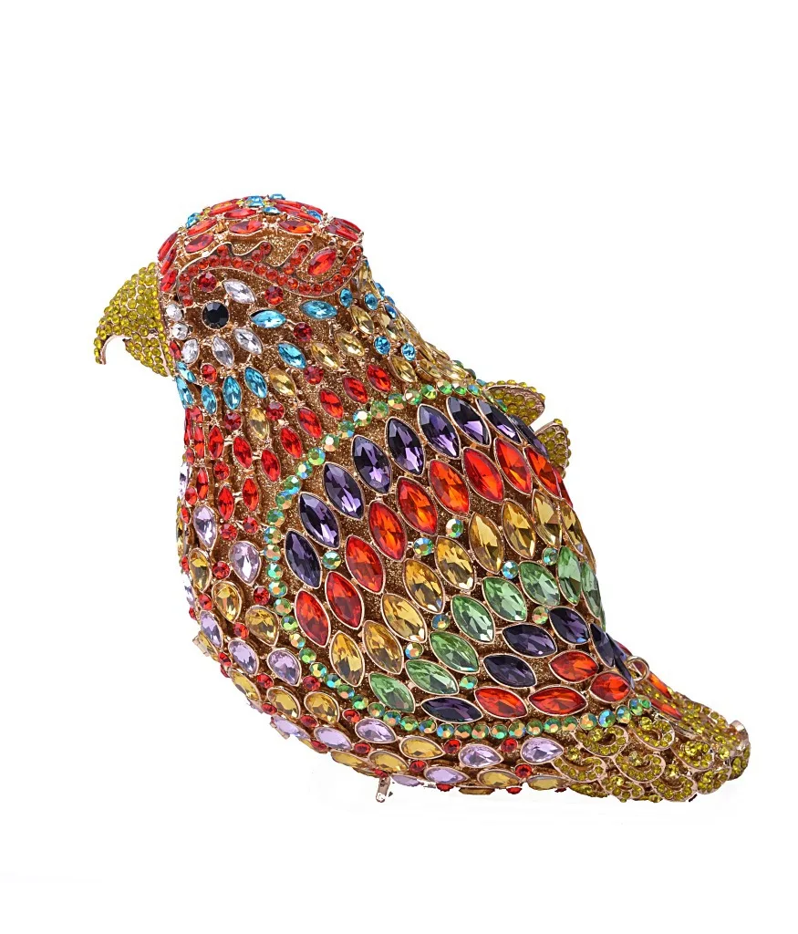

Bag For Women Luxury Handcraft Diamond Animal Bird Pigeon Clutch Bag For Party Lady Bling Wedding Purse Cocktail Party Bag