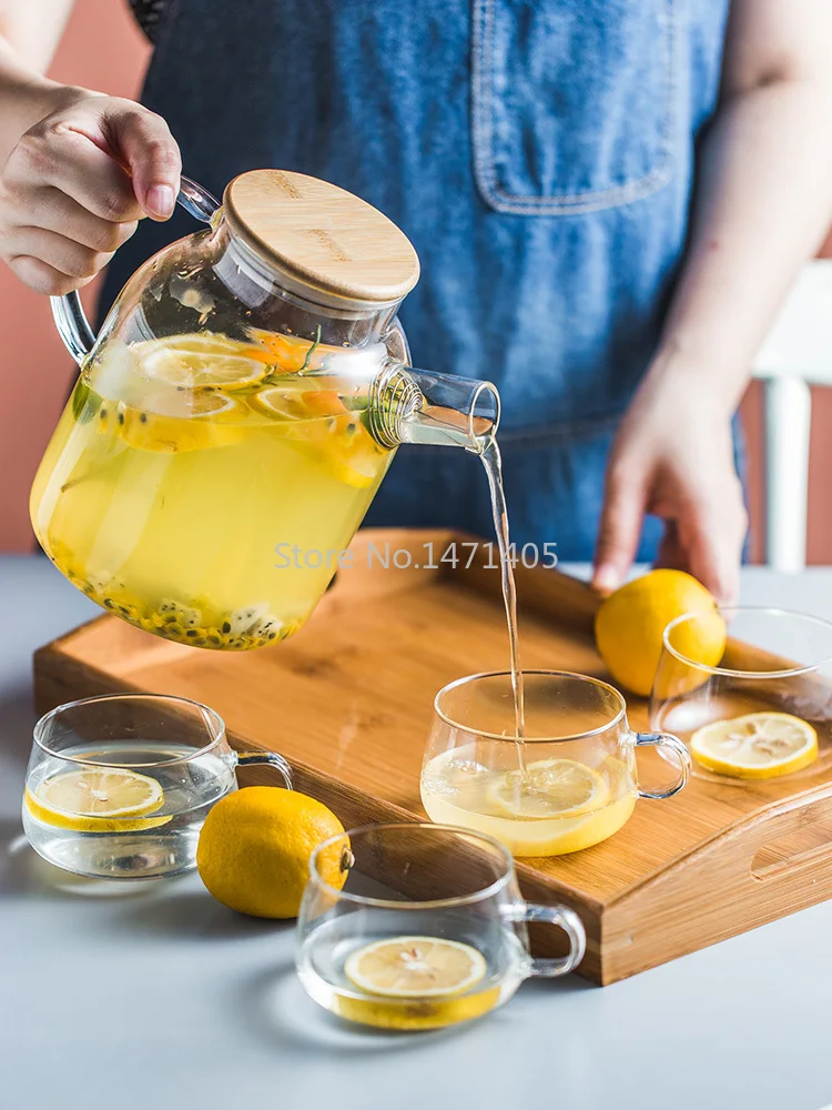 

Japanese Style Glass Pot Heat-resistant Teapot Cold Kettle Household Large-capacity Transparent Glass Flower Teapot Set