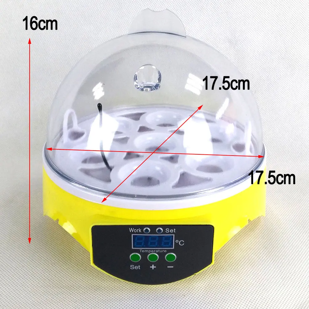 

Automatic 7 Eggs Turning Incubator Temperature Control Chicken Hatcher