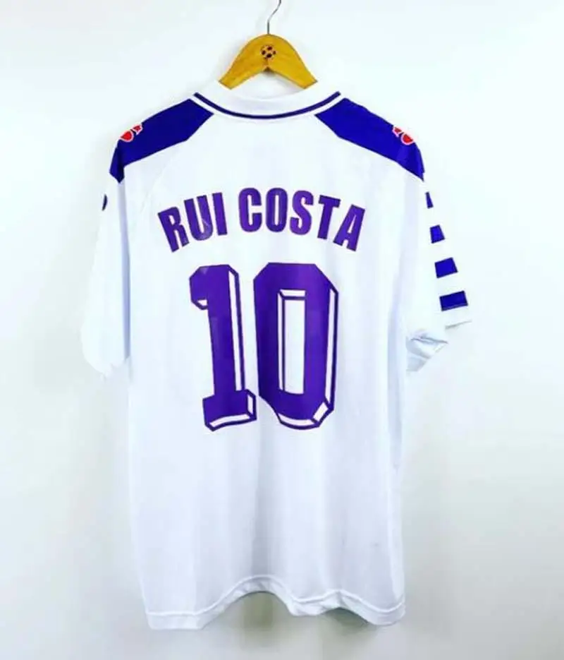 

Retro 1998/99 Batistuta Rui Costa Short Sleeve Classic Men Shirts Vintage Jerseys