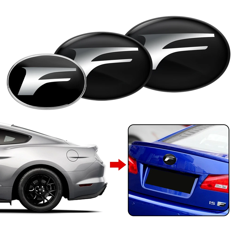 

ABS Car F Badge Front Grille Rear Trunk Decor Replace Emblem Sticker for Lexus CT200h FSport ES LS IS GS LC RC GC RX UX NX LX GX