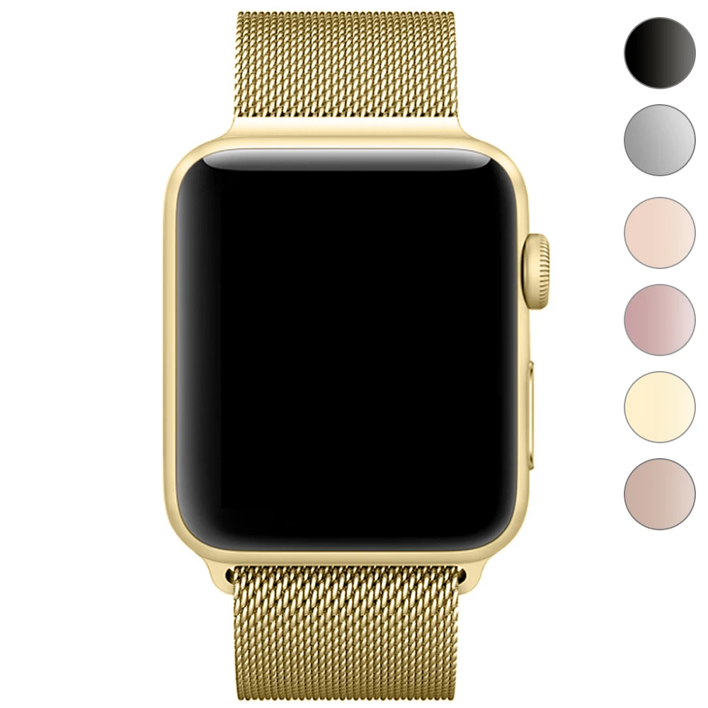 Milane петля браслет из нержавеющей стали ремешок для Apple Watch series 3 2 1 38 мм 42 мм браслет ремешок для i watch series 5 4 40 мм 44 мм