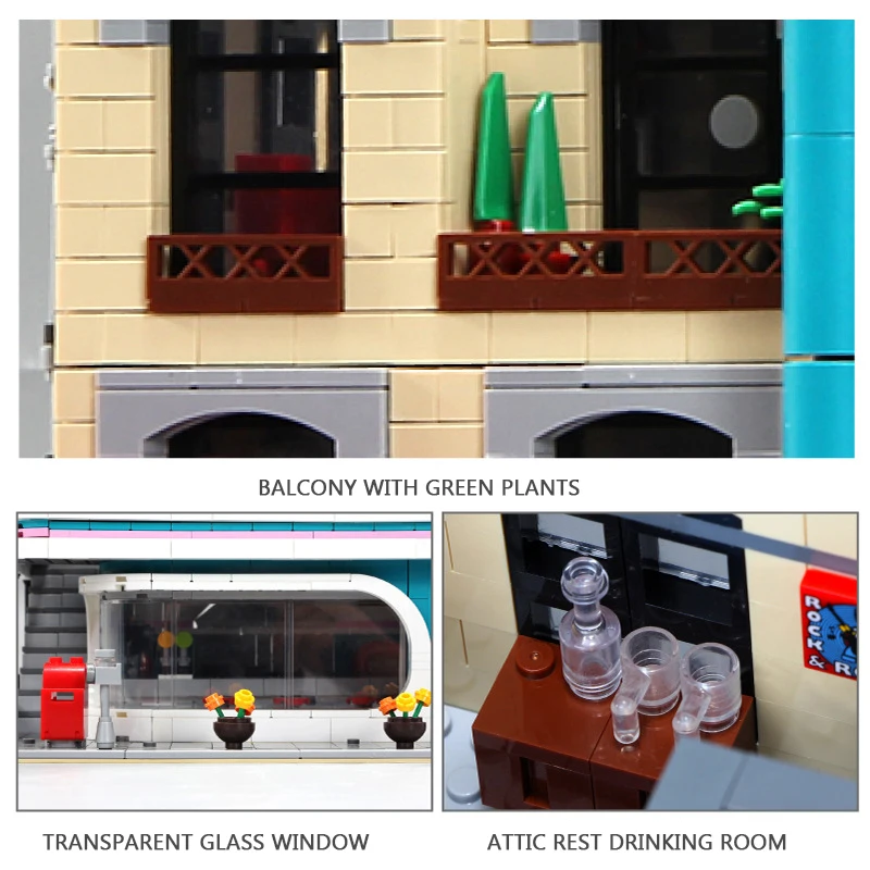 2569 шт угловой гараж город улица вид СОЗДАТЕЛЬ серии строительные блоки 15034 15037