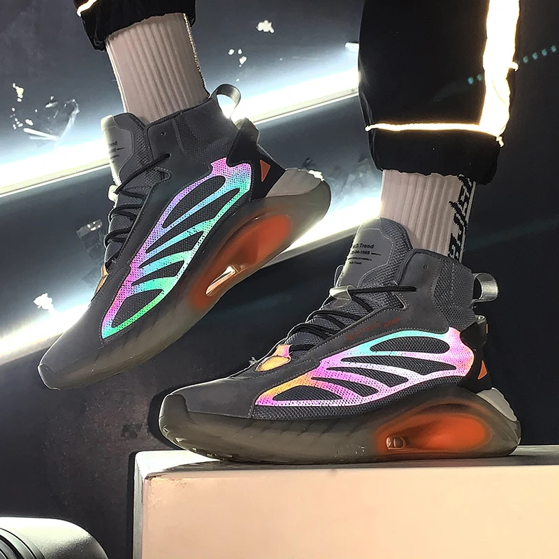 

High Platform Sneakers Men Spring Thick Bottom Dad Shoes Height Increased Casual Shoes Breathing Leisure Leather Shoes NewAdult