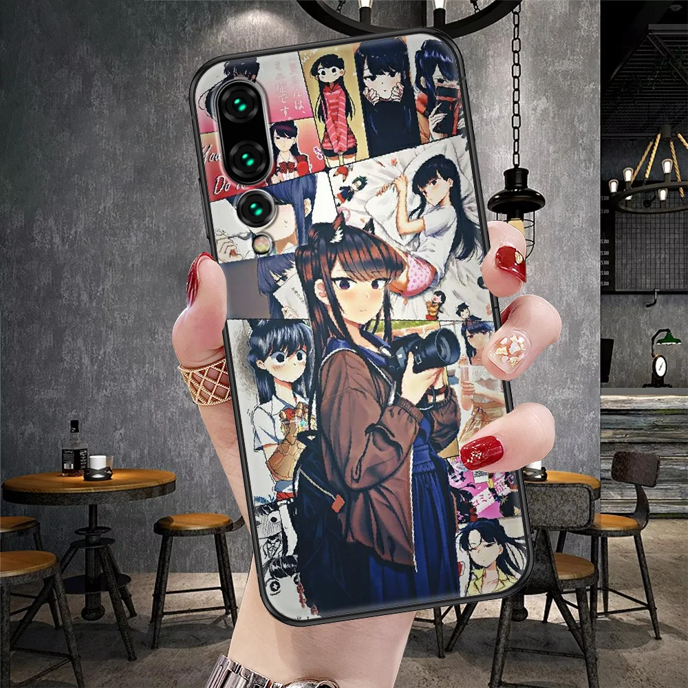 Чехол для телефона Huawei P Mate P10 P20 P30 P40 10 20 Smart Z Pro Lite 2019 с аниме Komi Can Communicate черный