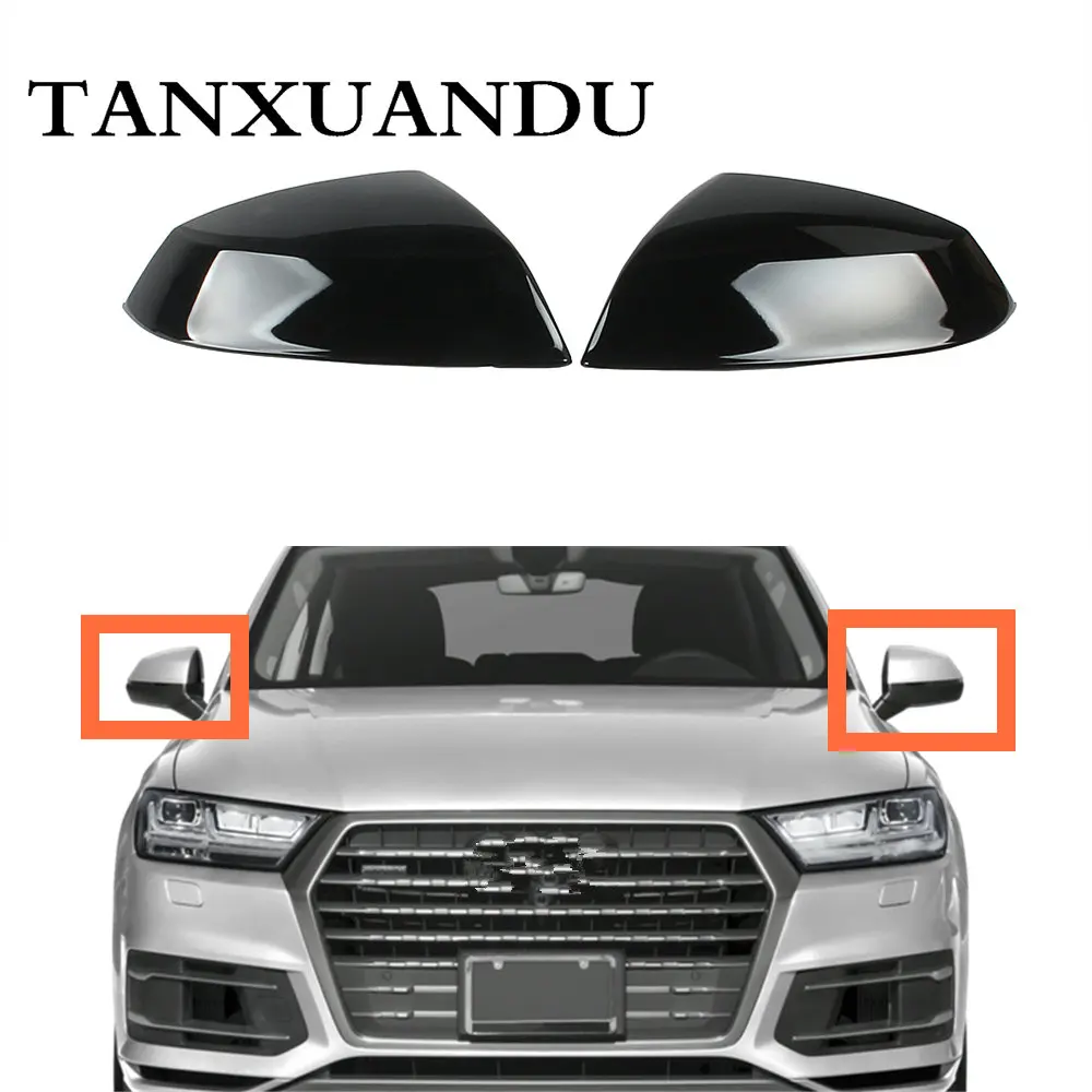 Fit For AUDI Q5 2018-2020 Q7 2016-2021 Rear View Door Wing Mirror Cap Cover Casing Black 4M0857527 4M0857528 High Quality | Автомобили и