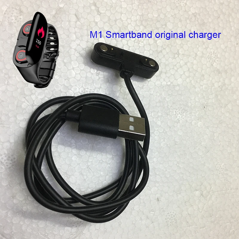 

original 2 In 1 Smart Band M1 wristband bracelet Fast Charge USB Cable Smart Bracelet magetic 2pin charging charger black cable