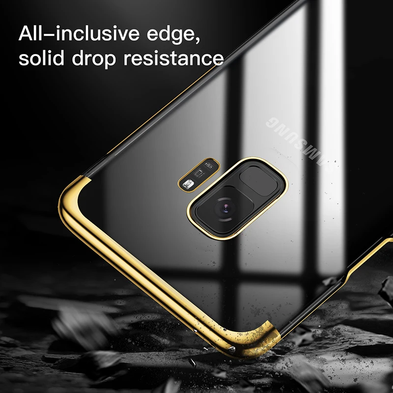 Baseus Luxury Plating Phone Case For Samsung Galaxy S9 Plus Coque Ultra Thin Soft Silicone Back Cover For Galaxy s9 Fundas