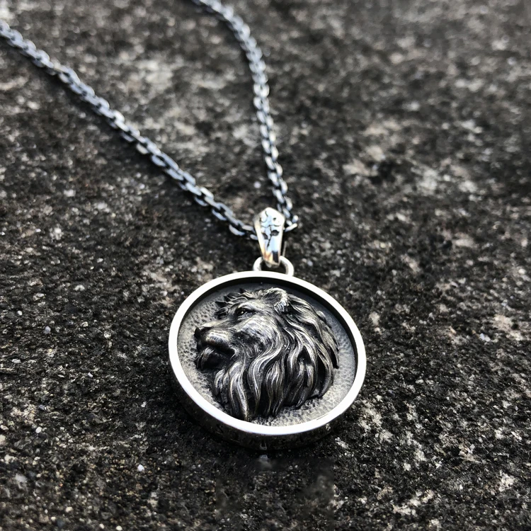 925 серебряный оригинальный ручной работы персональный властный лев Король