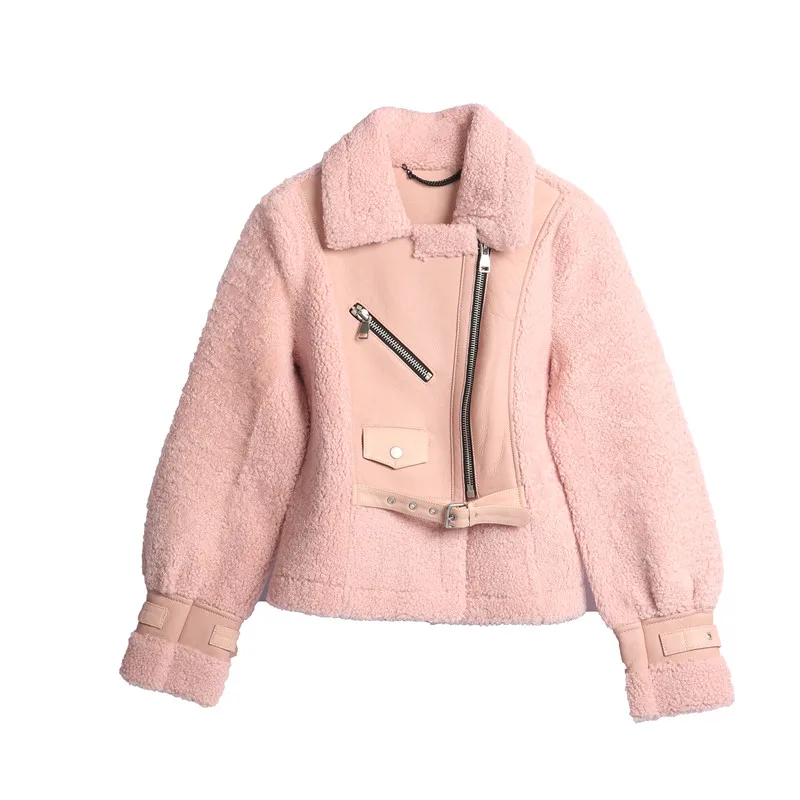 Женская куртка из натуральной кожи пальто 0 верности экологического меха в