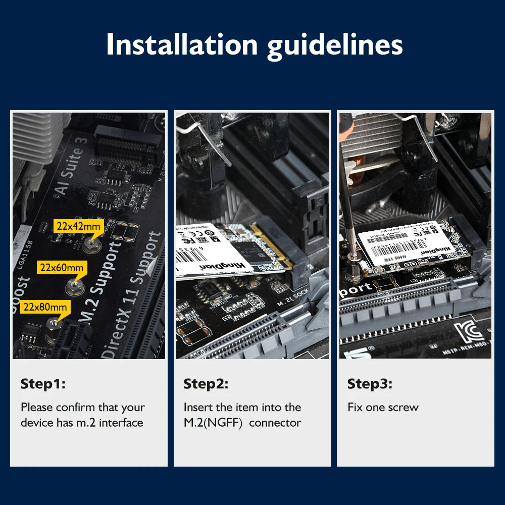 Твердотельный накопитель KingDian M.2 2242 внутренний SSD-накопитель 120 ГБ 240 512 ТБ NGFF для