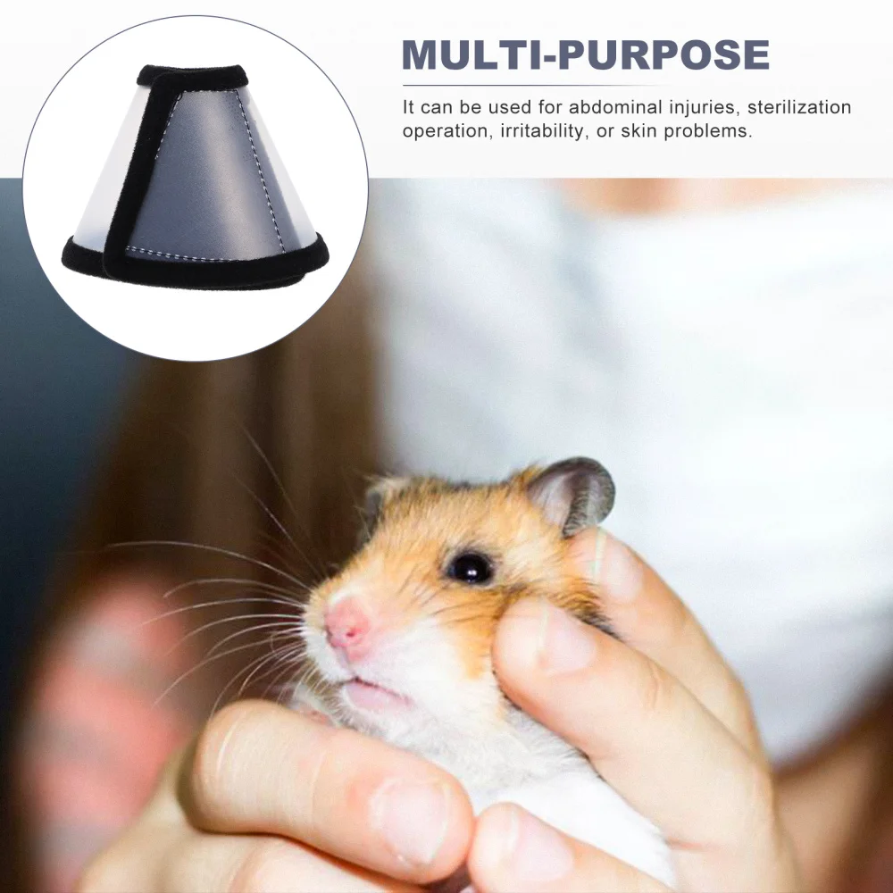 

2Pcs Anti-licking Pet Collars Protective Hamster Recovery Collar Pet Collar Ring