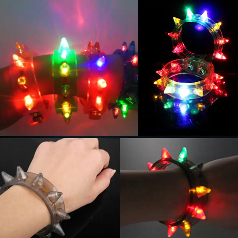 

Glow Funny Flash Bracelet Fluorescent Color Changing For Party LED Eight Lamp SER88