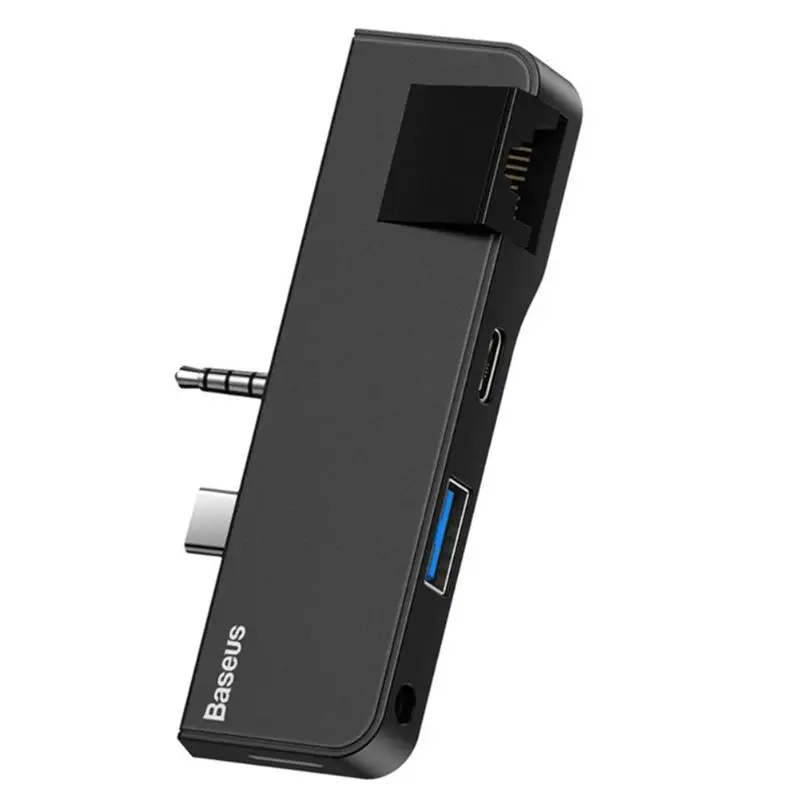 Baseus USB3.0 концентратор для поверхности Go тип-c аудио к сети RJ45 USB3.0-A тип-c аудио интерфейс для microsoft Surface Go hab