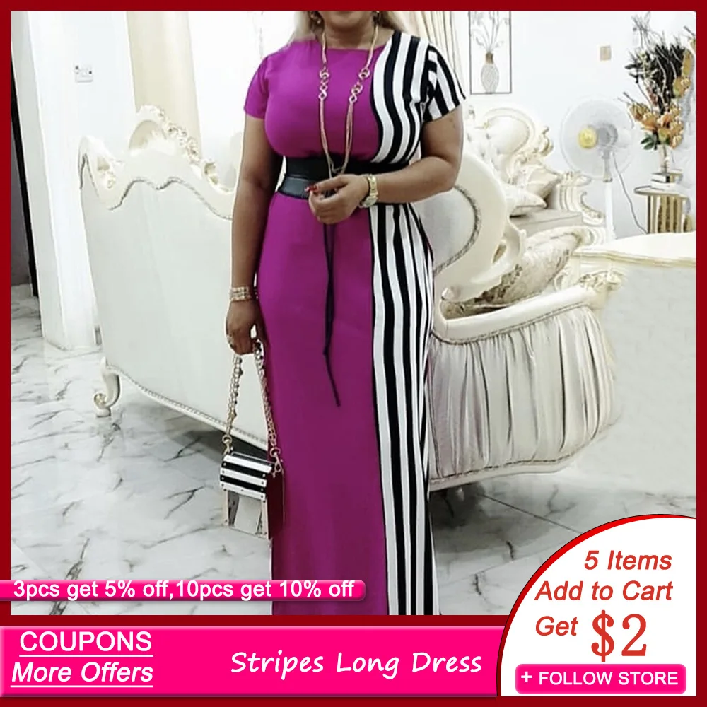 Женское летнее повседневное длинное платье в африканском стиле разноцветное