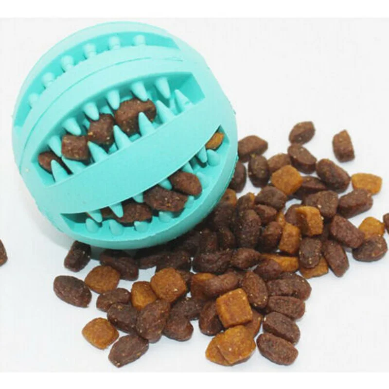 Puppy Dog Pet Cat Rubber Ball Chew Treat Fetch Fun Play Toy Training Dental | Дом и сад