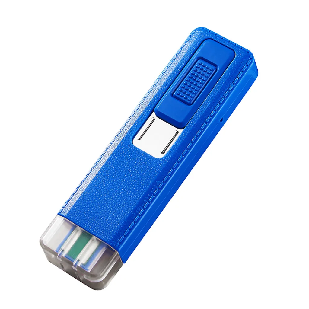 Плазменная беспламенная зажигалка с usb зарядкой АБС пластик тонкая простая