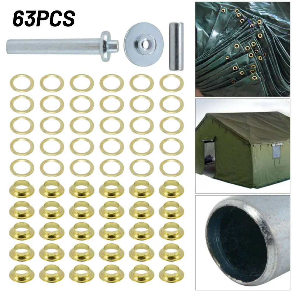 Набор круглых проушин 63 шт. инструмент для пробивки брезентовые проушины ремня