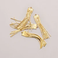 5 pcslot 4810mm 18k brass gold plated pendant tassel earring findings fashion women girl jewelry accessories wholesale ja0420