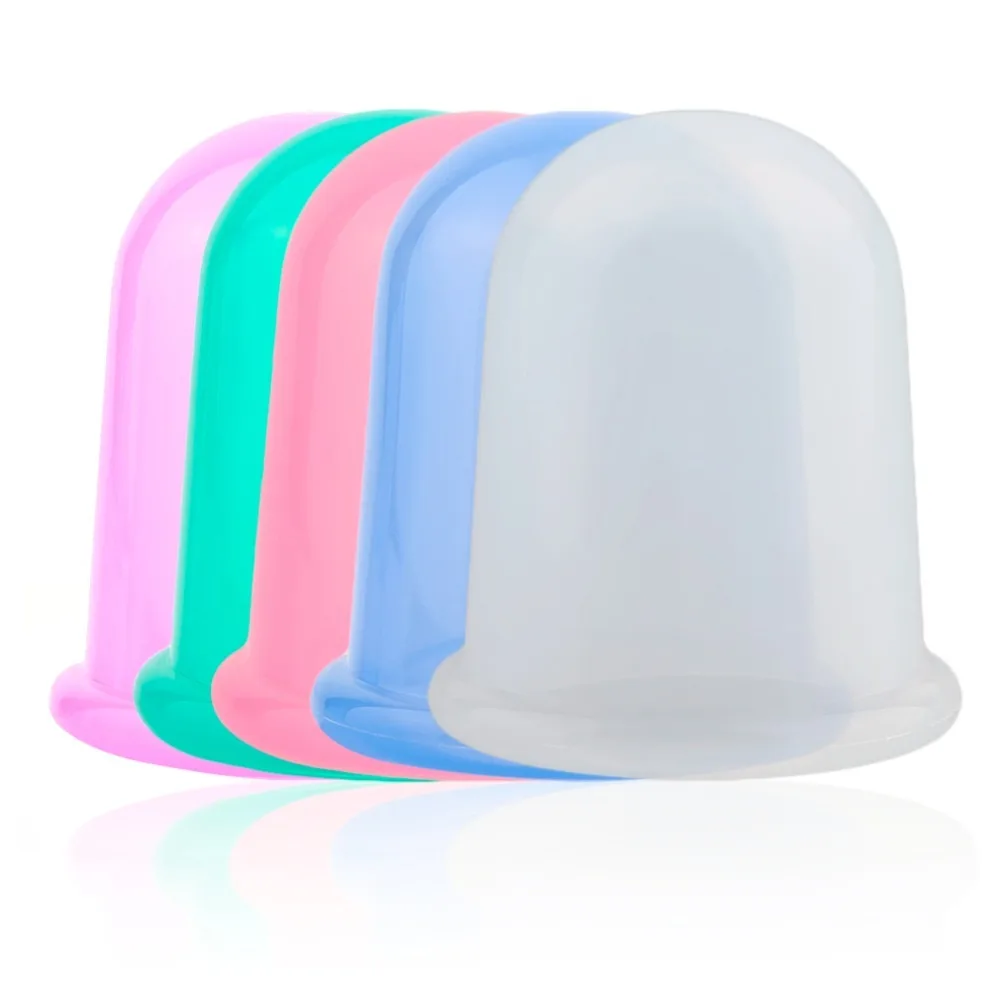 4 шт./компл. вакуумные банки с силиконовой чашкой для массажа глаз шеи лица спины и