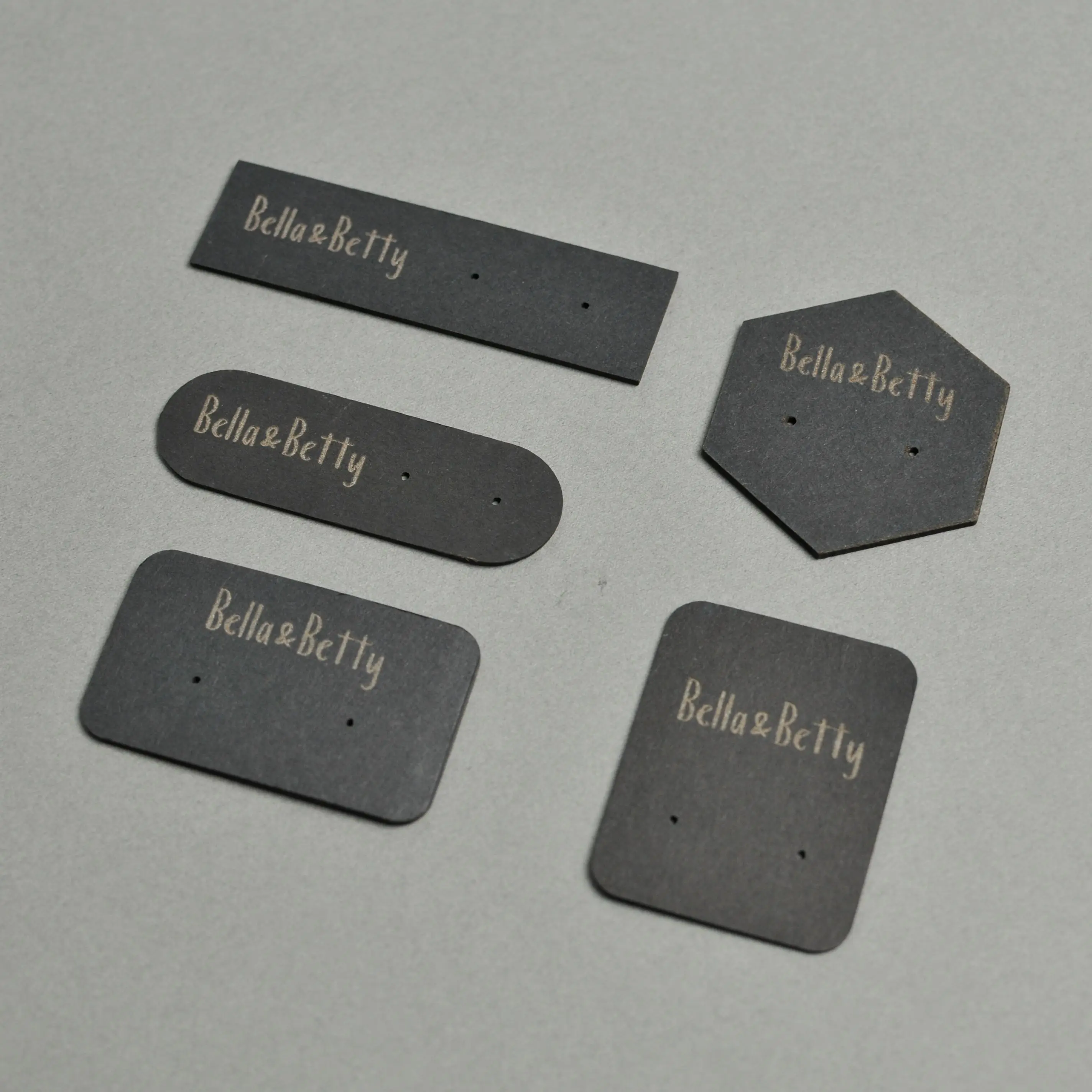 100pcs/lot black custom logo and image Earrings dangles Display Cards and Packaging Cardboard Hang Tag Card Ear Paper Card