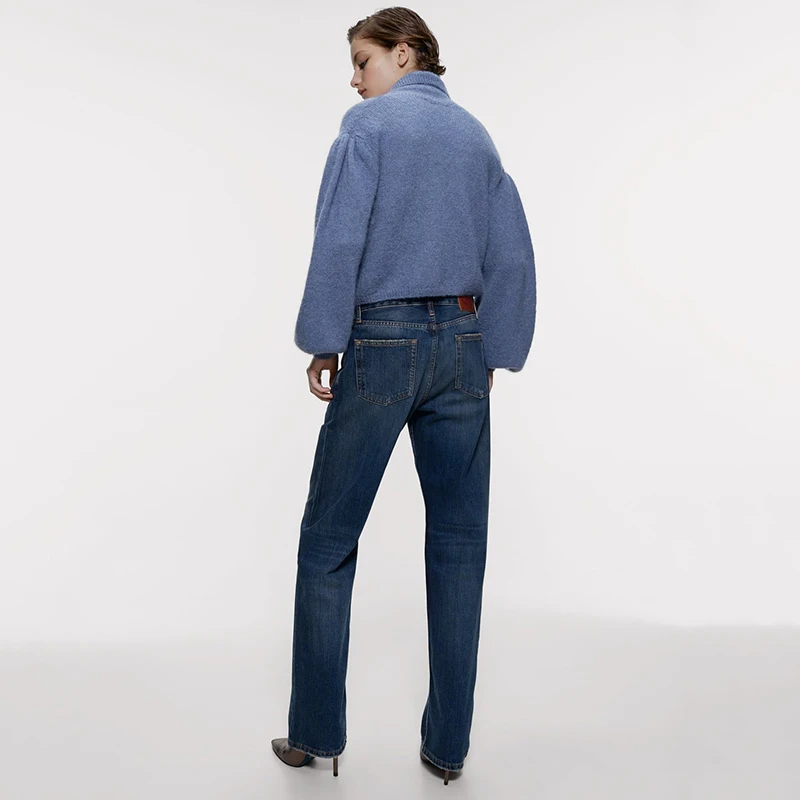 2019 ZA New Winter Sweater Cardigans Women Fashion Vintage Double Breasted Short Knitting Sweaters Hot Sale |