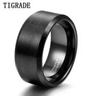Мужское кольцо Tigrade 10 мм, обручальное кольцо из карбида вольфрама с матовым покрытием, классное качество, размер 7-Размер 15