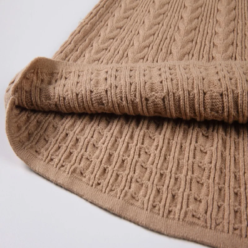 

Knitted dress women's autumn clothes Korean style wild temperament high waist slimming lantern sleeve base skirt