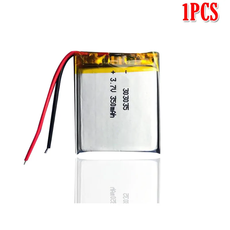 1pcs 3.7V 350mAh 303035 Lithium Polymer Li-Po li ion Battery For GPS MP4 Camera Power Bank Tablet Electric Toys PAD DVD Lipo cells - Цвет: 1pcs