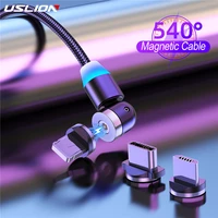 led 540 magnetic usb cable fast charging usb type c cable magnet charger micro cable for iphone 12 xiaomi redmi samsung huawei