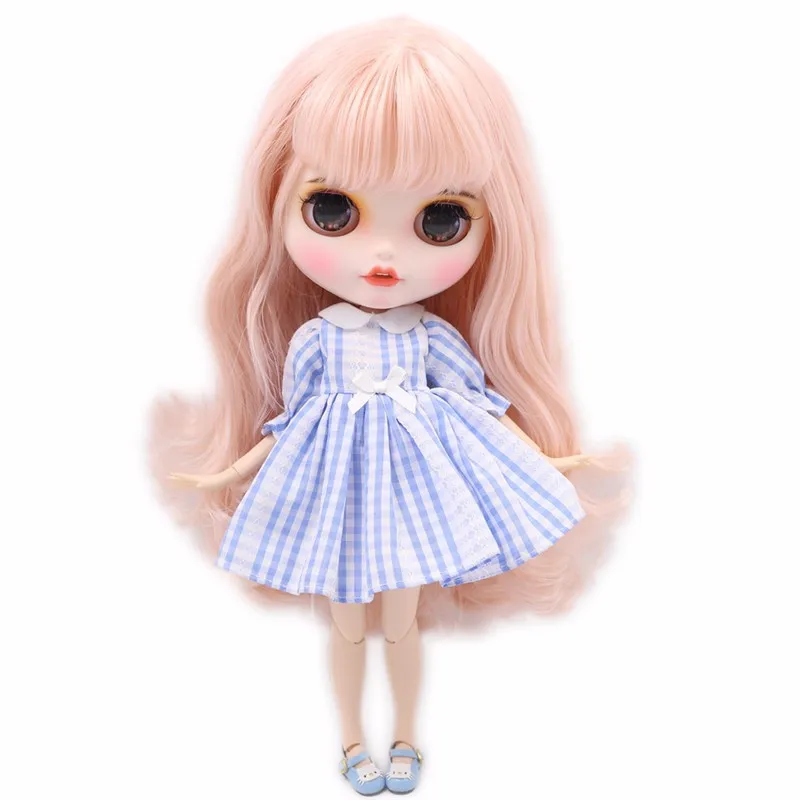 ICY DBS Blyth Doll For Series No.BL2352 Champagne Pink hair Open Mouth with teeth Carved lips Matte face Joint body 1/6 bjd | Игрушки и