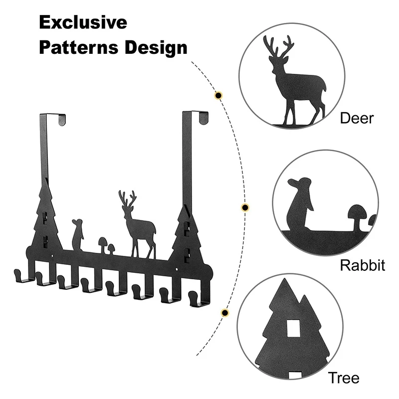 

Over Door Hook, Durable Storage Rack Cabinet Suitable for Coat, Towel, Robe, Key,Shirt,Bag, Belt, Key, Jacket Etc