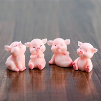 cute pink pig pigs china korean model statue figurine crafts figure ornament miniatures girl home room decoration