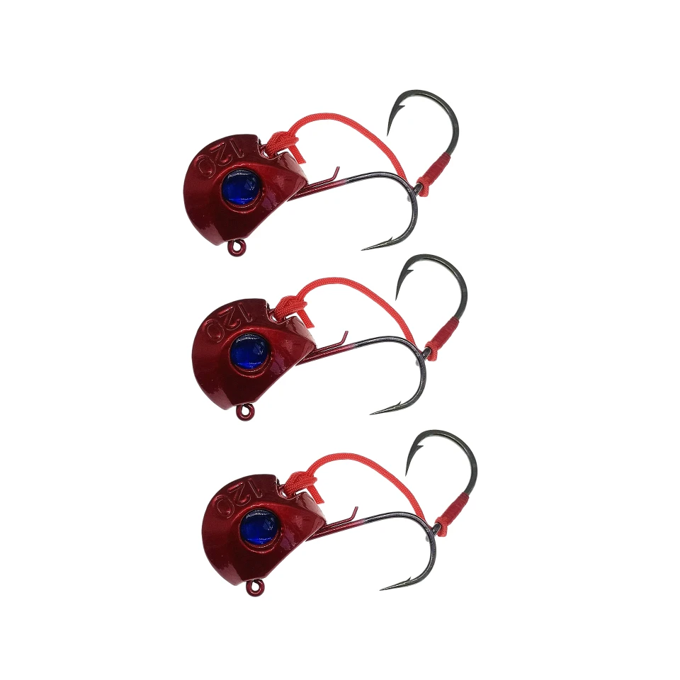 

Swolfy 3 шт. 100 г/120 г/140 г, мягкий крючок для приманки, свинцовая Мормышка, рыболовные крючки, металлическая джиг, приманка для рыбалки, мягкая бол...