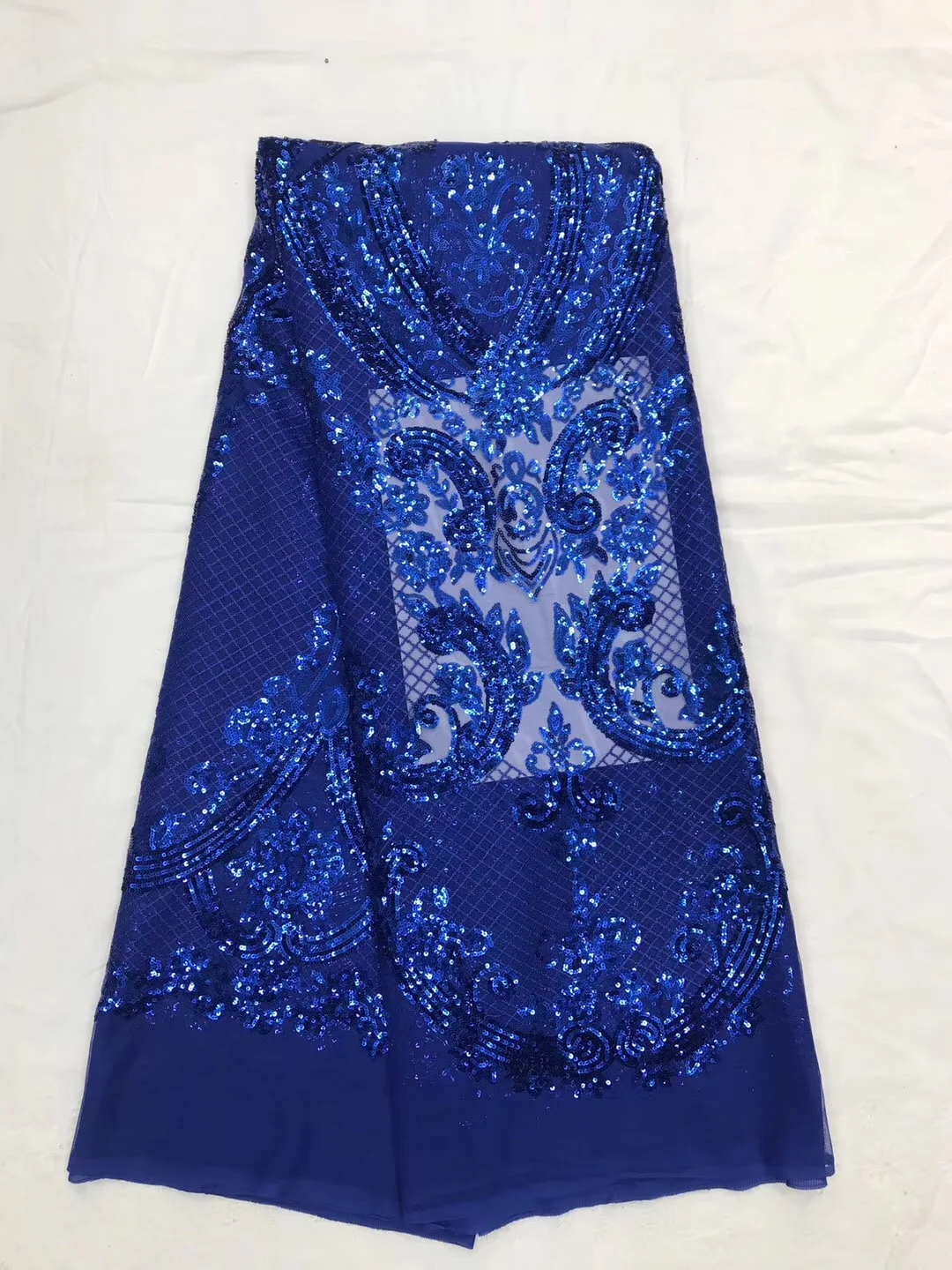 

White Color African Swiss Voile Lace High Quality Nigerian Wedding Lace Fabrics/ 5 Yards With Sequins of Dry lace JL115