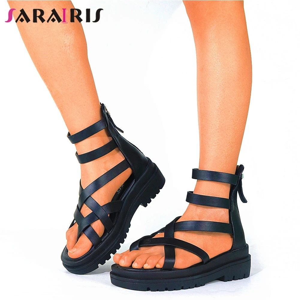 

SARAIRIS New Fashion Ladies 2021 Beach Casual women's Sandals Platform Chunky Heels Roman Sandals Casual Daily Shoes Woman