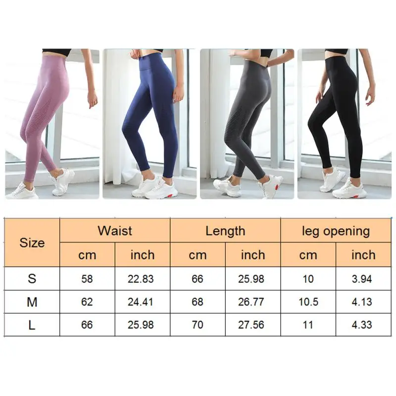 

High Waist Yoga Pants Push Up Fitness Exercise Hip Lifting Trainning Wear High Waist Legging Seamless Energy Gymwear