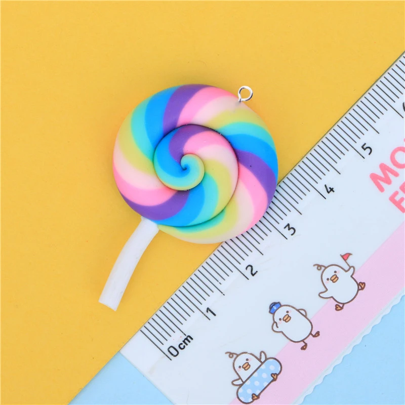 10 шт. милые Подвески в виде леденцов из смолы для украшения ручной работы