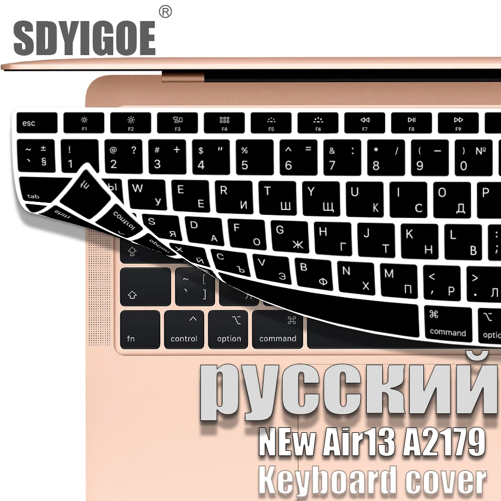 

Laptop cover For macbook Air13 2020 keyboard cases New Air13.3 Keyboard cover 13 inch A2179 silicone keyboard Stickers Russian