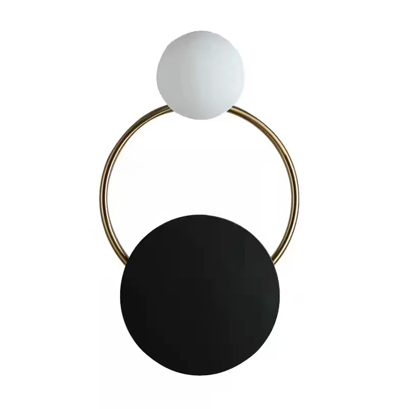 Дизайнерская стеклянная настенная лампа круглые сферические Металлические