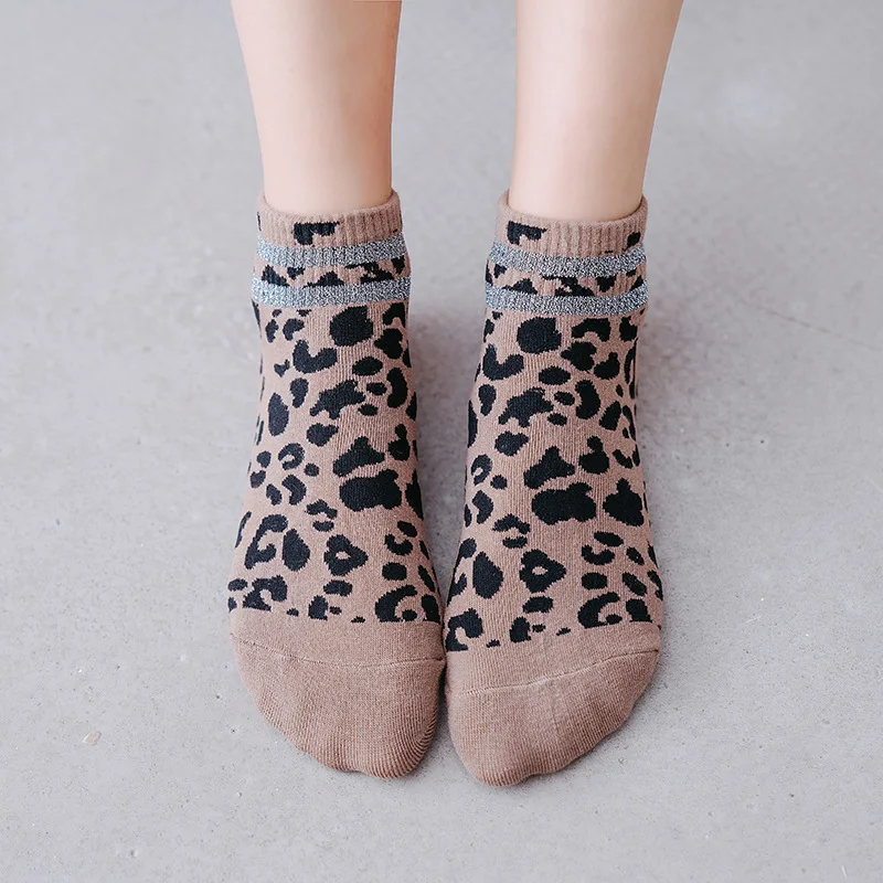 Женские носки с леопардовым принтом 1 пара носков в полоску хлопковые для девочек