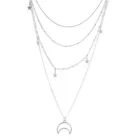 Модное ювелирное ожерелье с пентаграммой и кисточкой, ожерелье с ожерелье, подвеска в готическом стиле полумесяца, женское массивное ожерелье, бижутерия