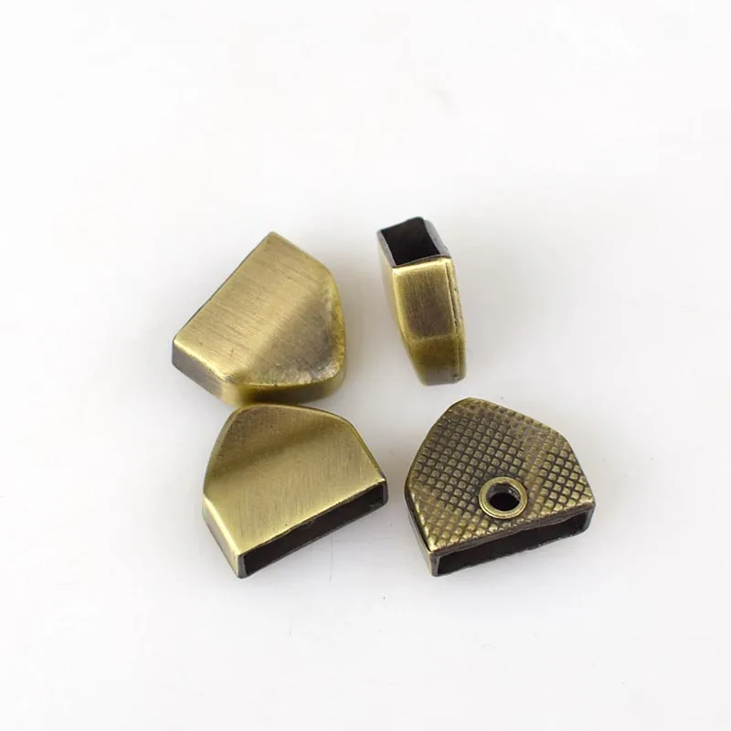 brass 20 шт. 12 мм Высокое качество сумка металлическая молния украшения концевые зажимы с винтами сумки ремни хвост застежка DIY Аппаратные аксессуары - Цвет: brass