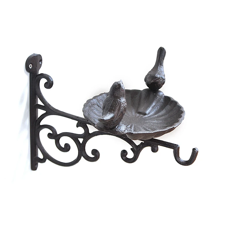 

Iron Bird Wall Hanging Food Pot Hook Flower Pot Bracket Bird Plant Bracket Hanger Hanger Garden Outdoor Decoration Art