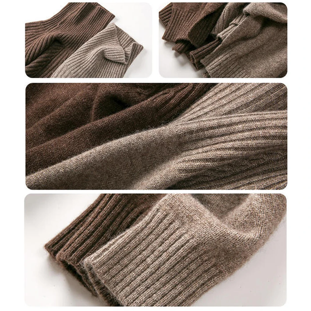 

Women Autumn Solid Color Turtle Neck Warm Knitted Sweater Bottoming Pullover Top Ladies solid winter warm turtleneck sweater