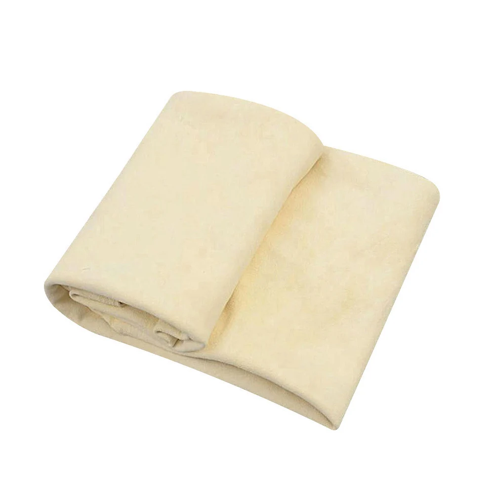 

Auto Care Natural Chamois Leather Car Cleaning Cloth Genuine Leather Wash Suede Absorbent Quick Dry Towel Streak Free Lint Free