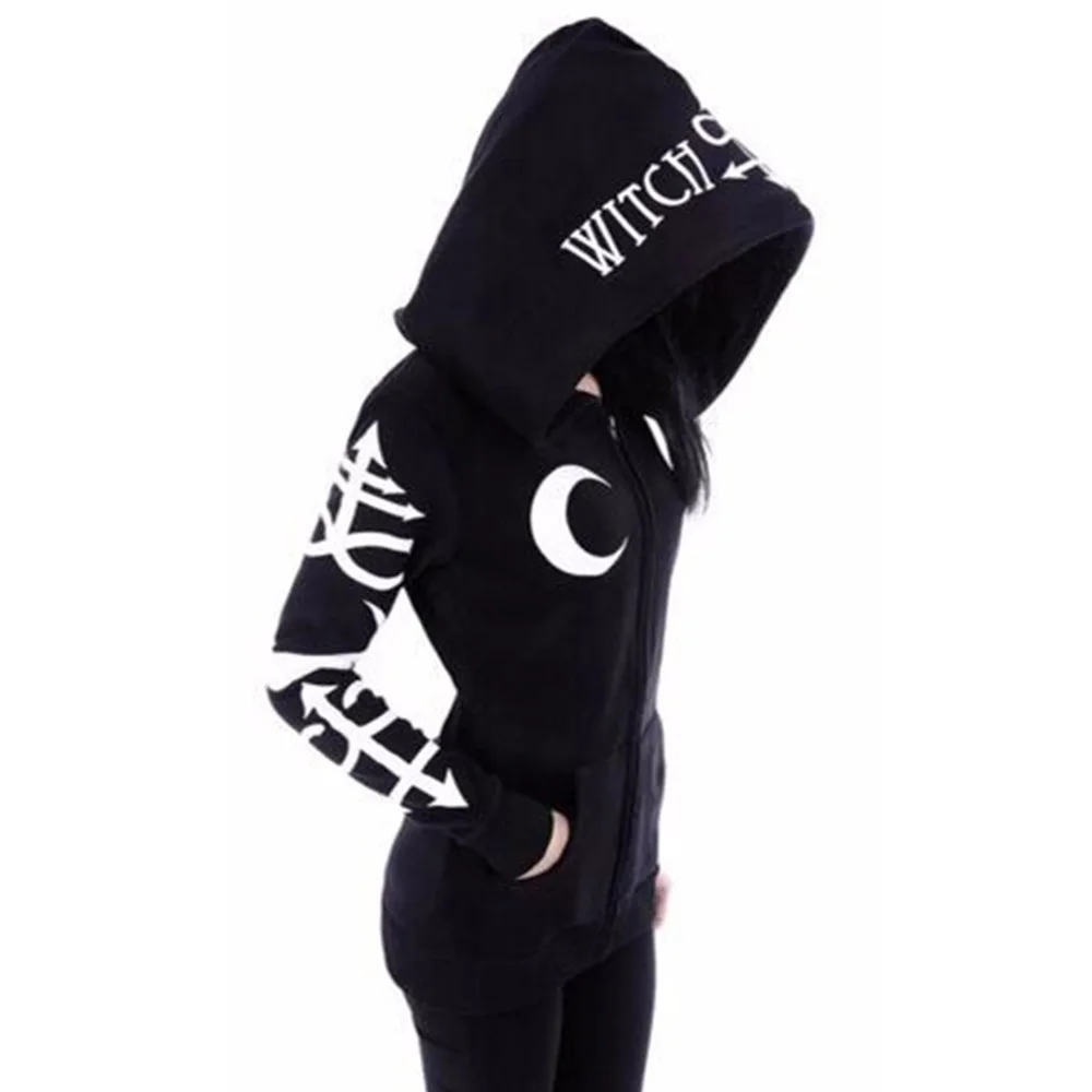 Женская толстовка с капюшоном Rosetic черная Повседневная Толстовка в готическом